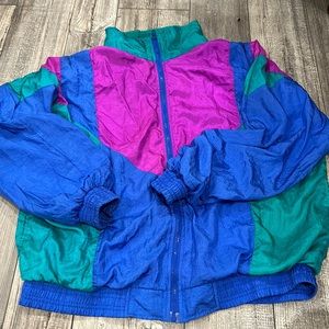 Vintage Neon Windbreaker